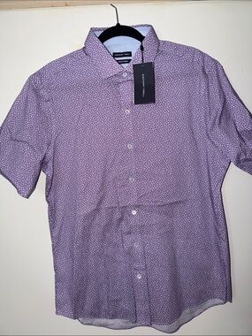 Zachary Prell Lavender Purple Short-Sleeve Button-Down Shirt